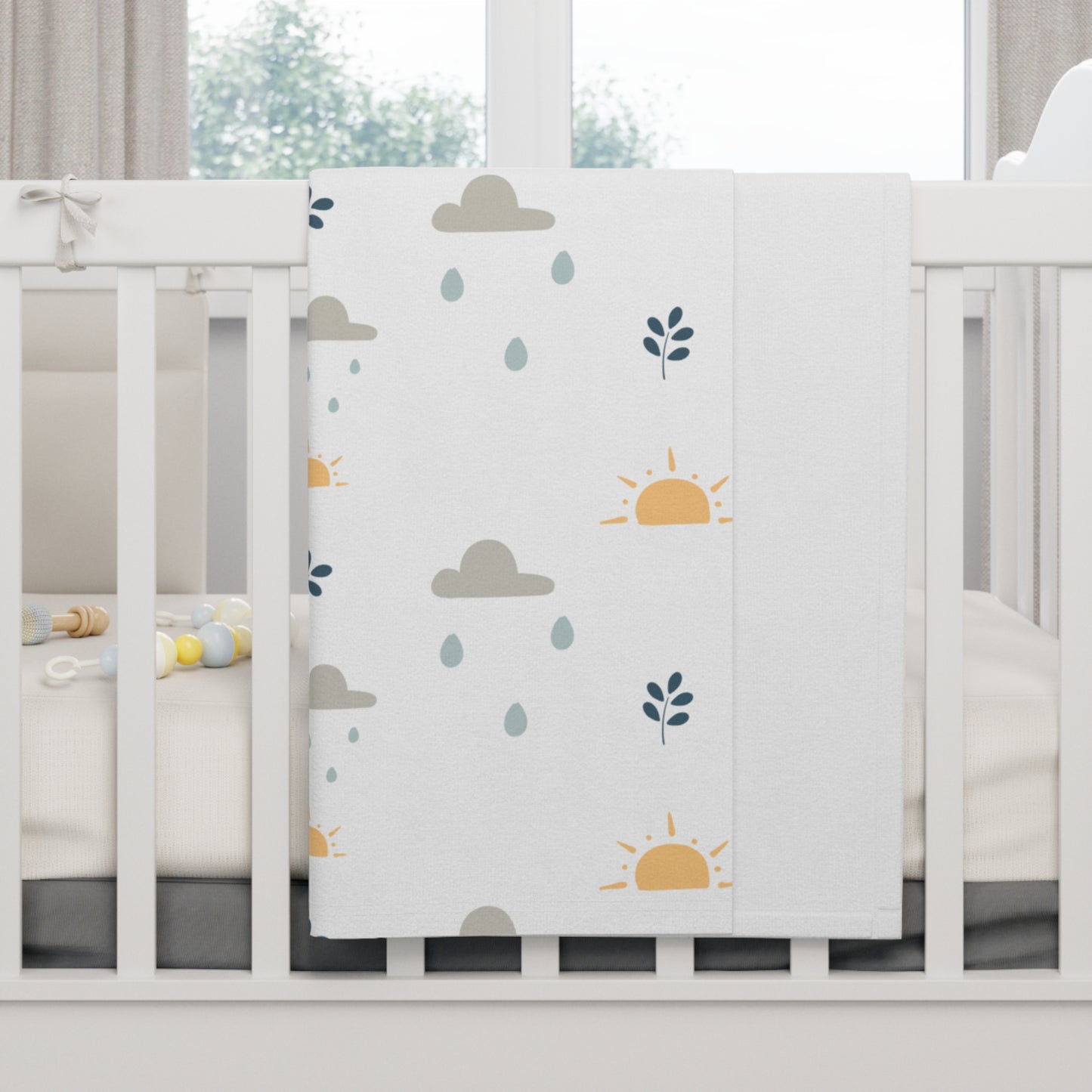 Raindrops Soft Fleece Baby Blanket 30"x40"