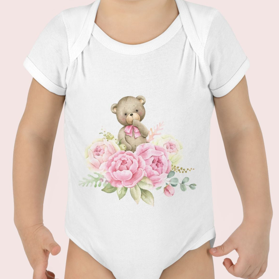 Peony Hug Infant Baby Girl Rib Bodysuit 6M-18M
