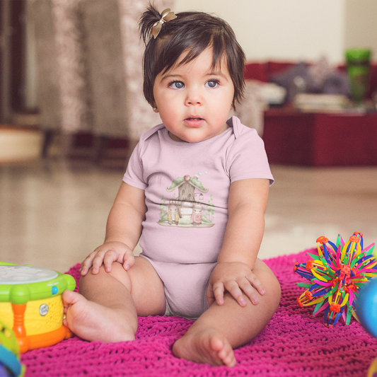 Dewkissed Petals Infant Baby Girl Rib Bodysuit 6M-18M