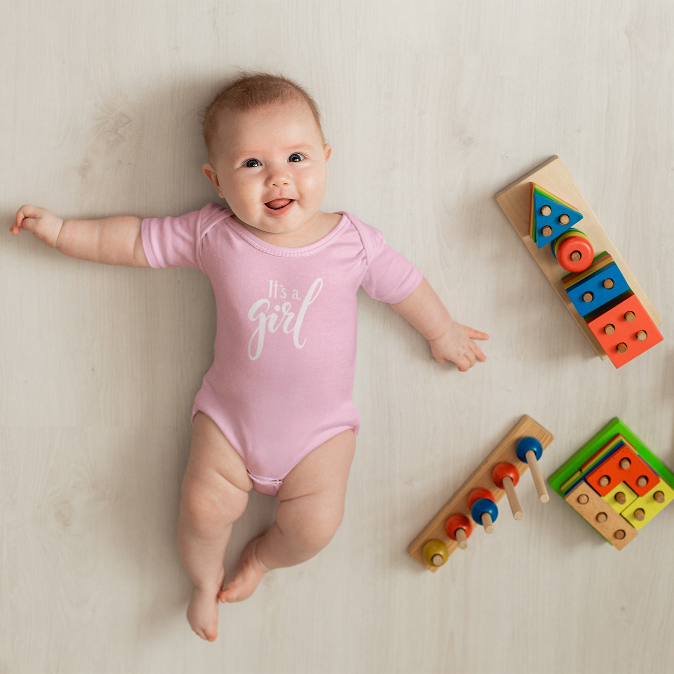 Infant Baby Girl Rib Bodysuit NB-6M