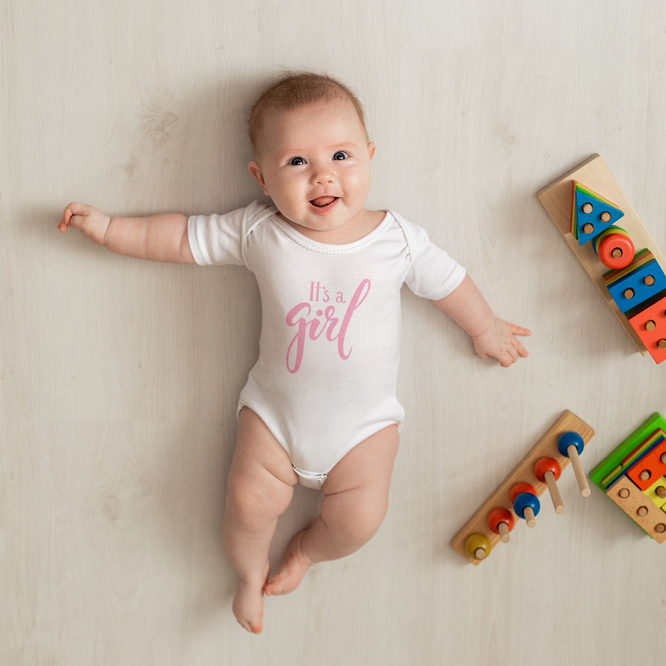 Infant Baby Girl Rib Bodysuit NB-6M
