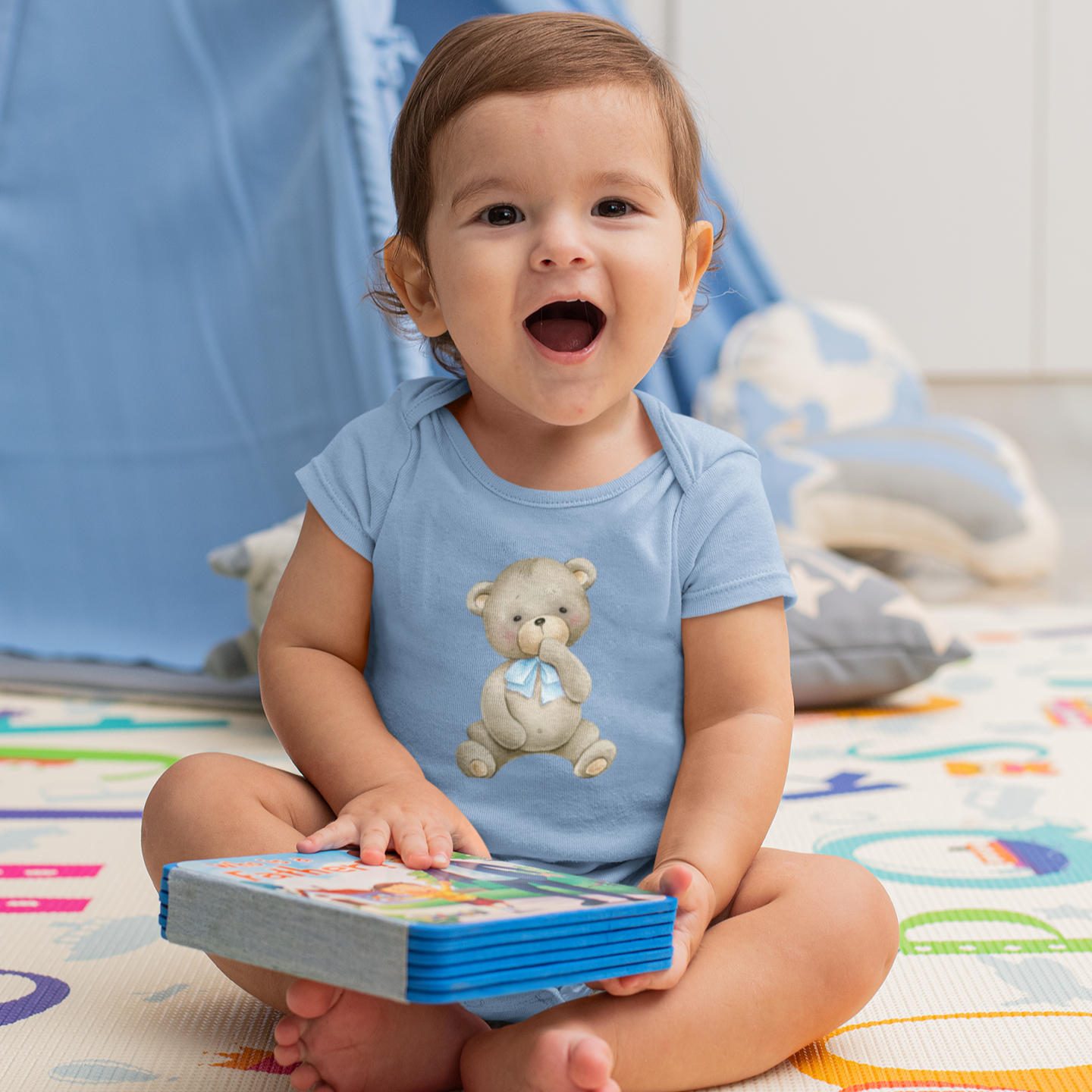 Teddy Tuck Infant Baby Boy Bodysuit NB-12M
