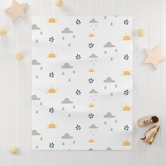 Raindrops Soft Fleece Baby Blanket 30"x40"