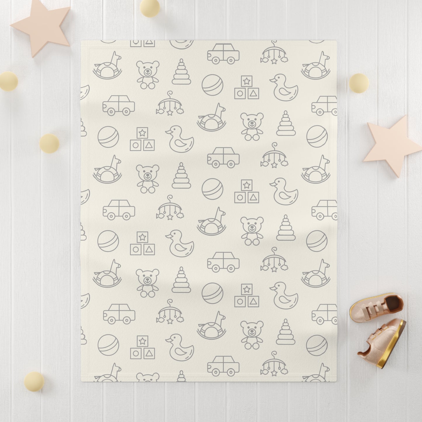 Tiny Toys Soft Fleece Baby Blanket 30"x40"