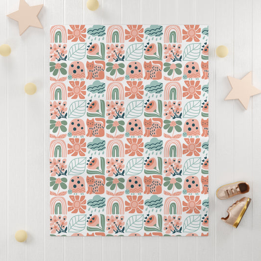 Playful Soft Fleece Baby Blanket 30"x40"