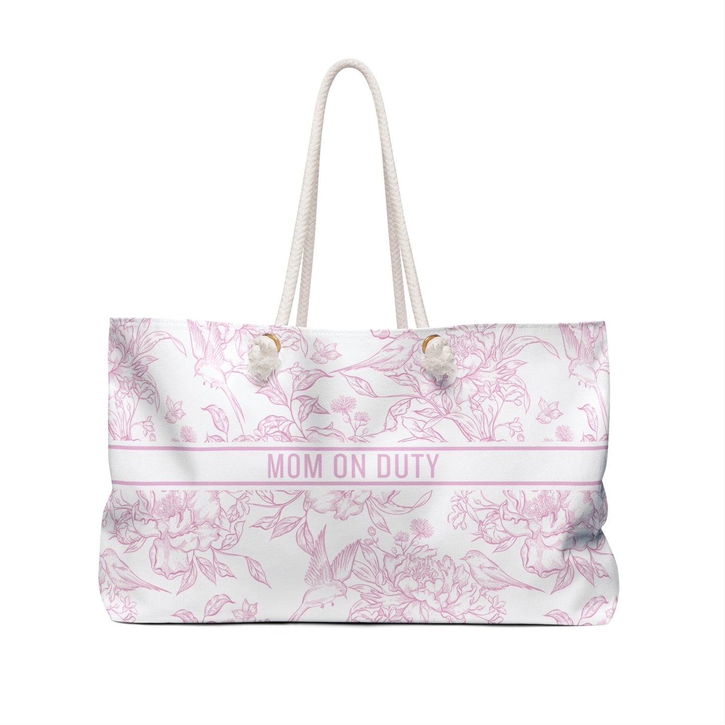 Mom on Duty Tote Bag - Pink