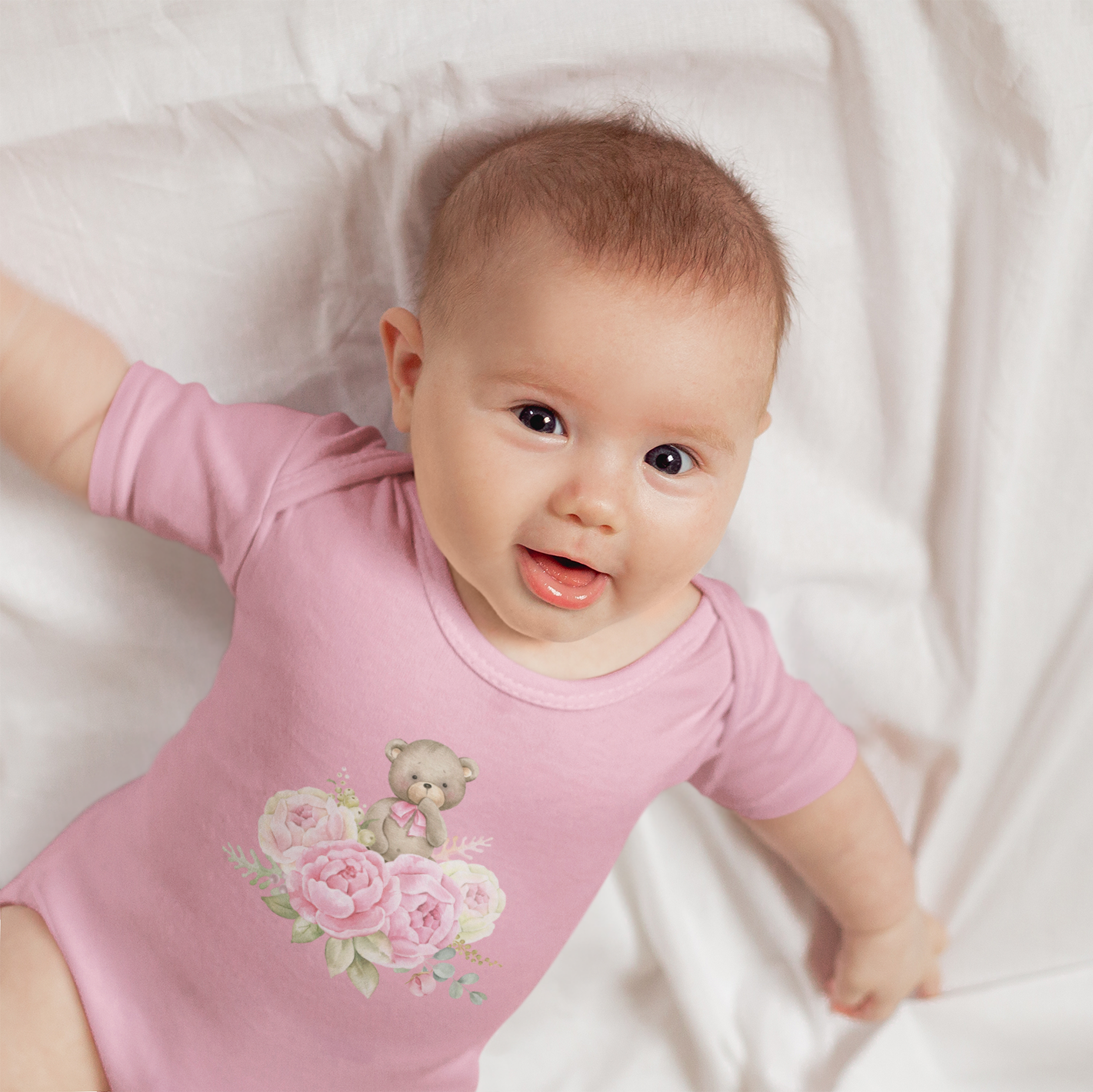 Peony Hug Infant Baby Girl Rib Bodysuit 6M-18M