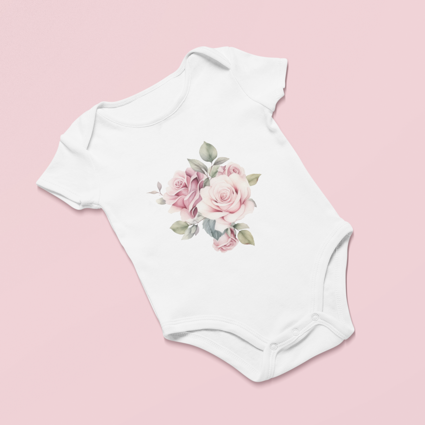 Rosé Infant Baby Girl Rib Bodysuit 6M-18M