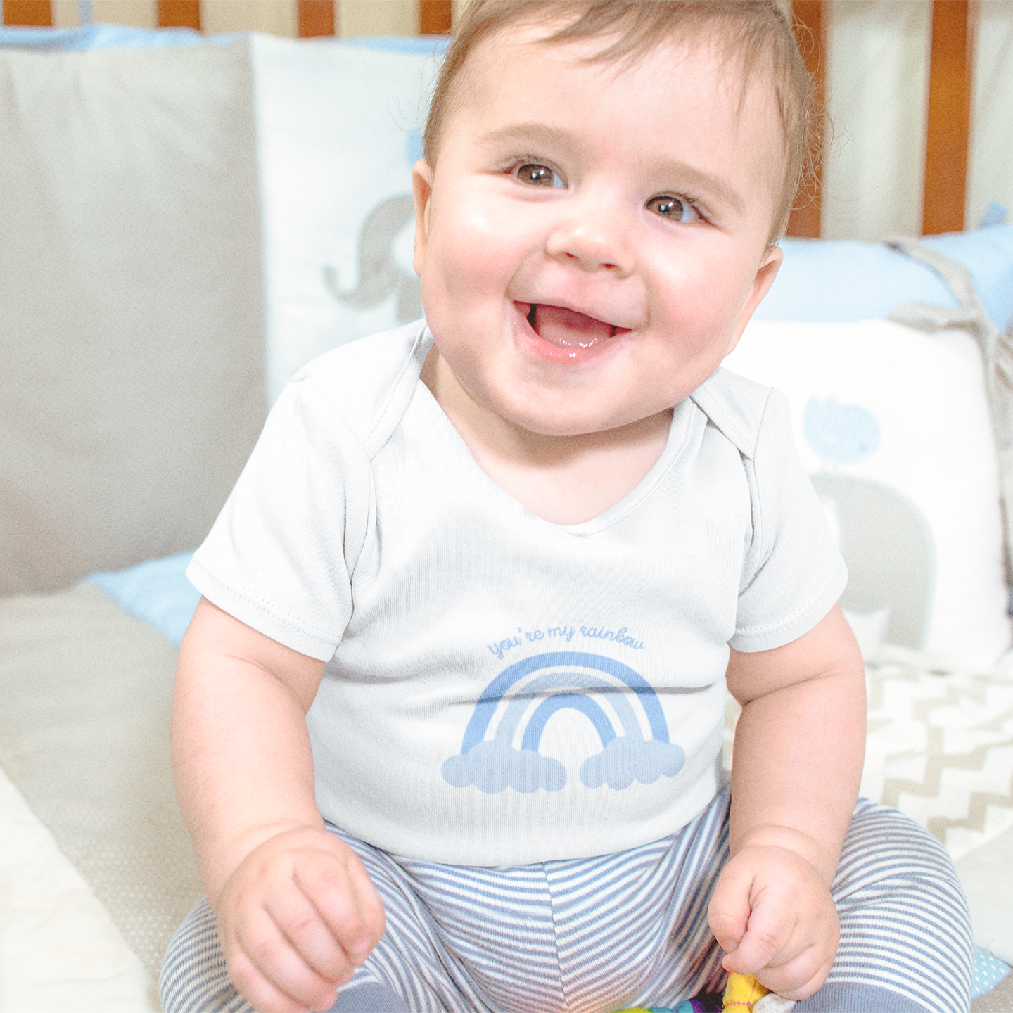 My Rainbow Infant Baby Boy Bodysuit NB-18M