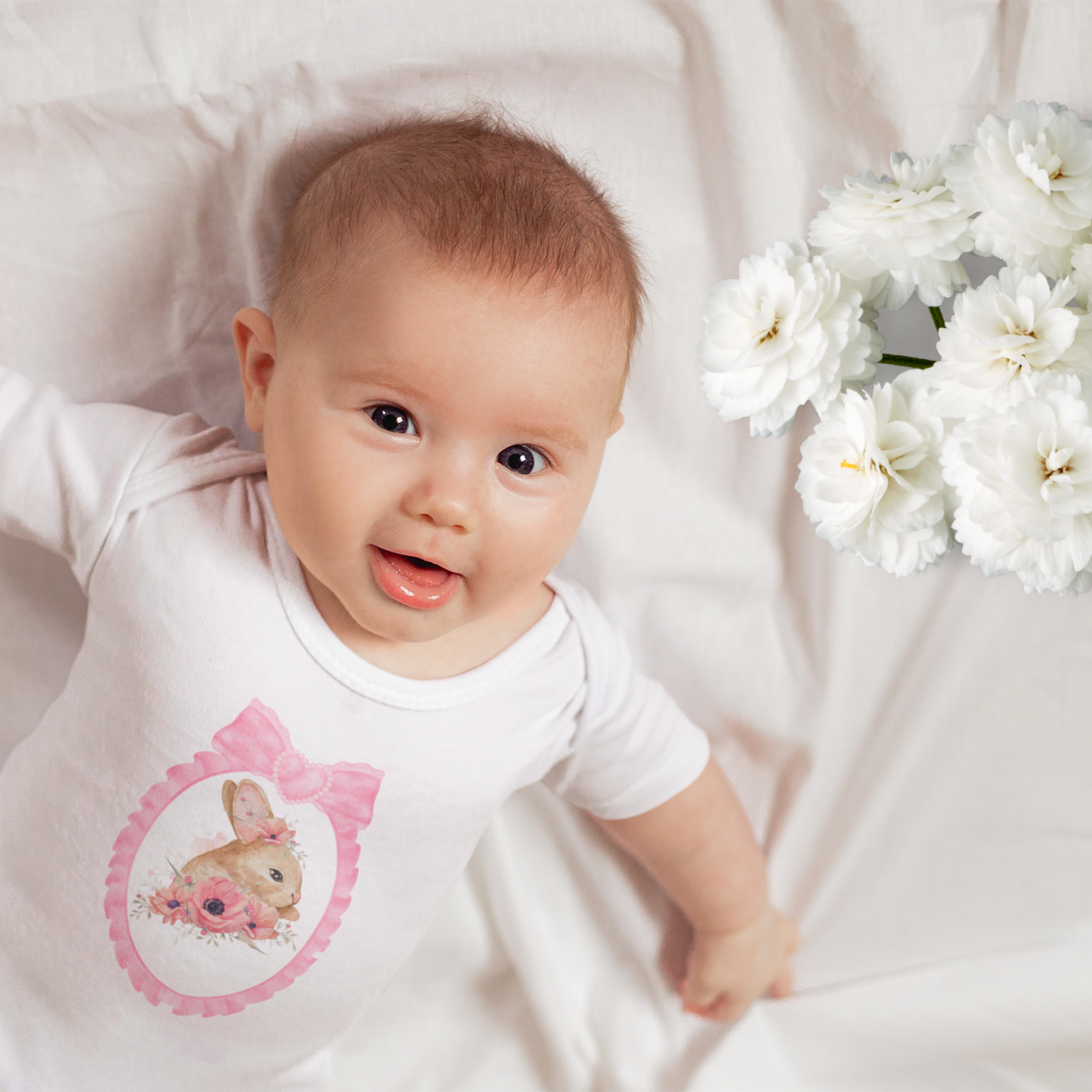 Tiny Fairytale Infant Baby Girl Rib Bodysuit 6M-18M