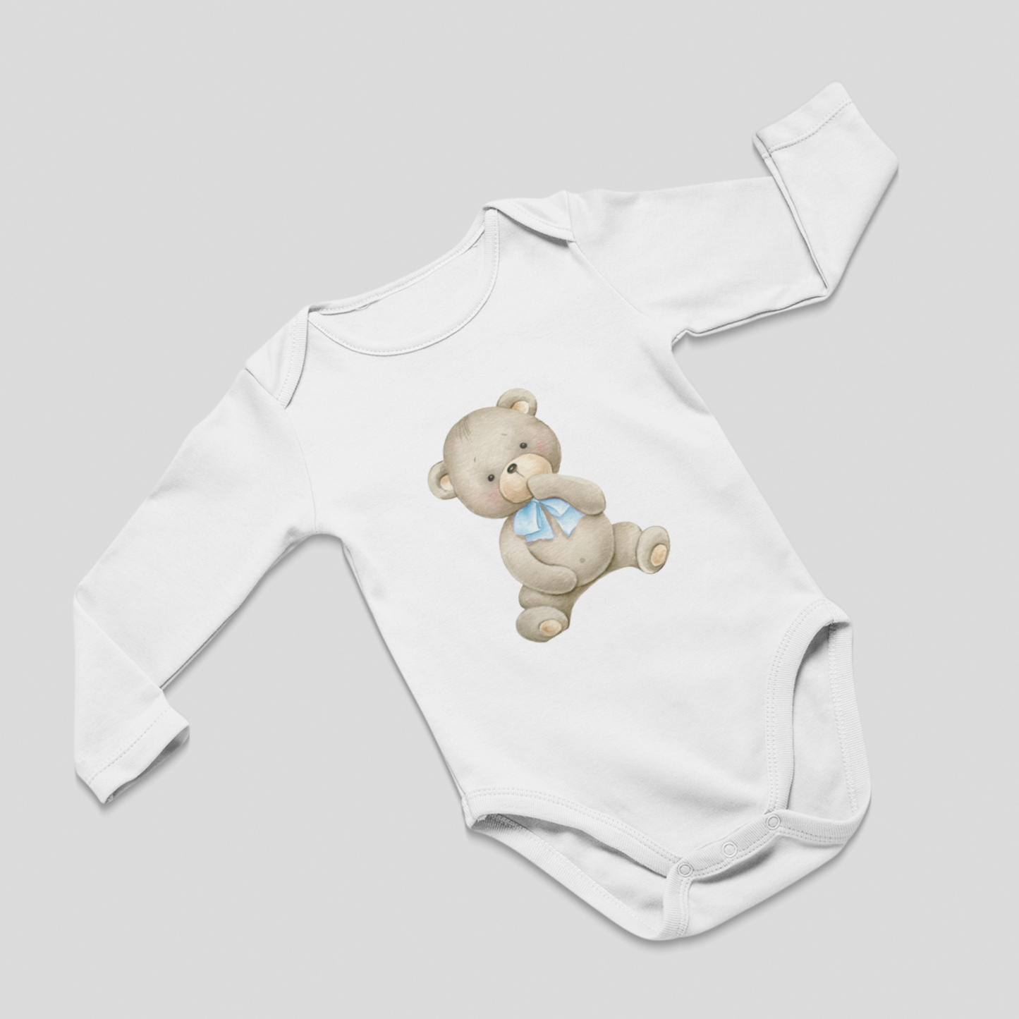 Teddy Tuck Infant Baby Boy Long Sleeve Bodysuit NB-18M