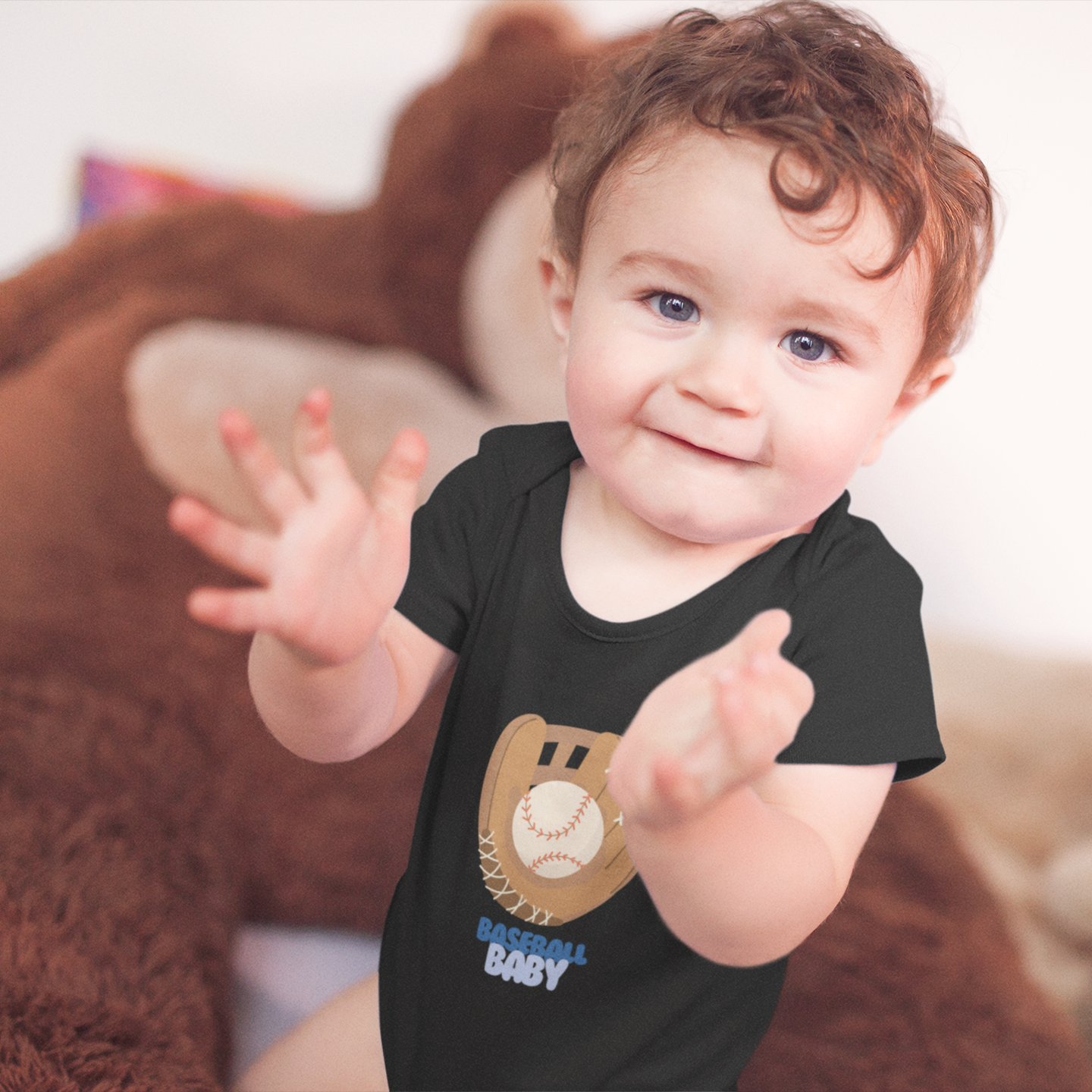 Baseball Baby Boy Bodysuit 6M-18M