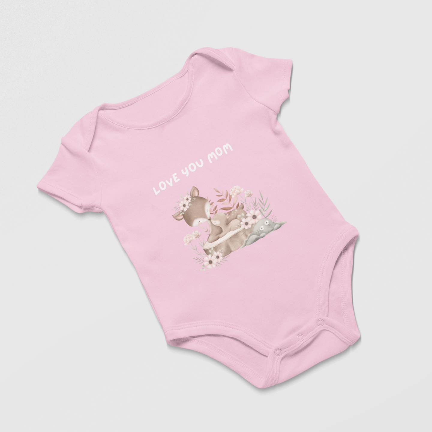 Love Mom Infant Baby Girl Bodysuit NB - 18M