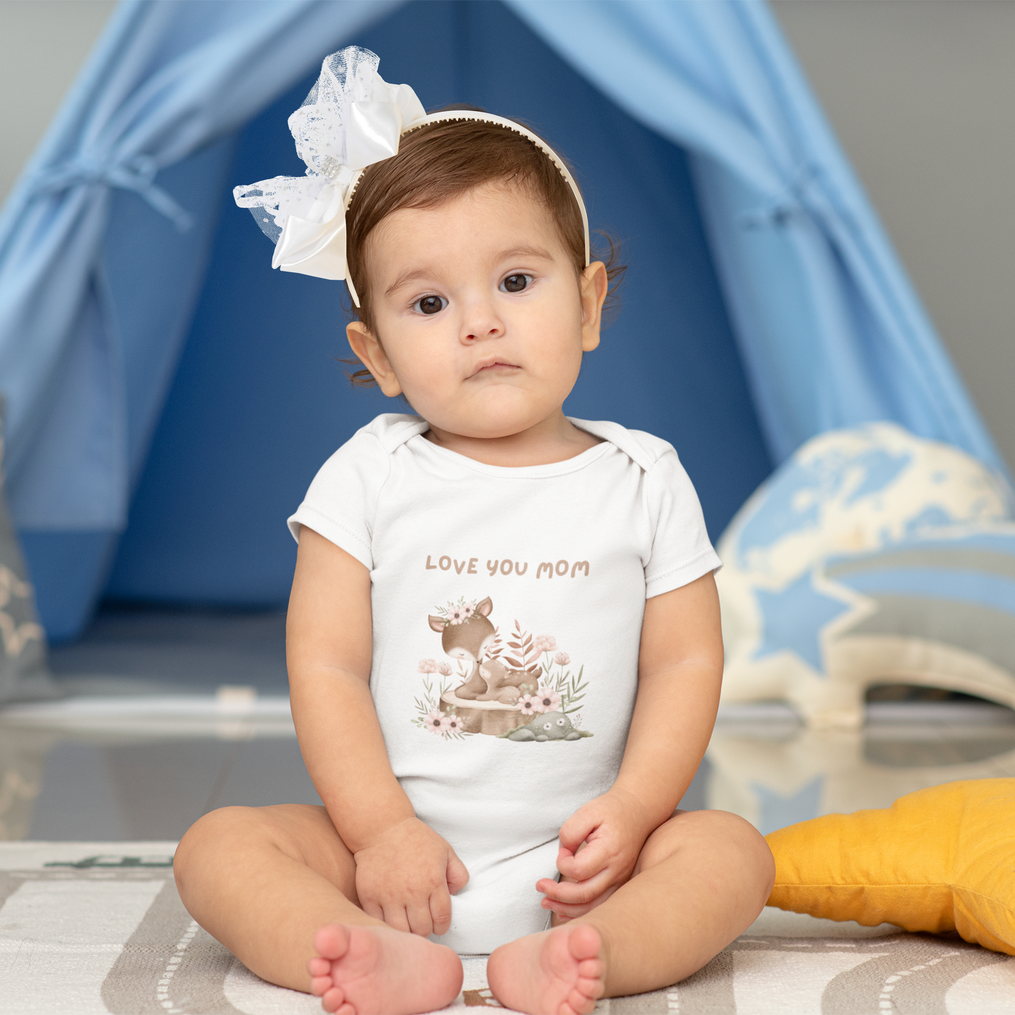 Love Mom Infant Baby Girl Bodysuit NB - 18M