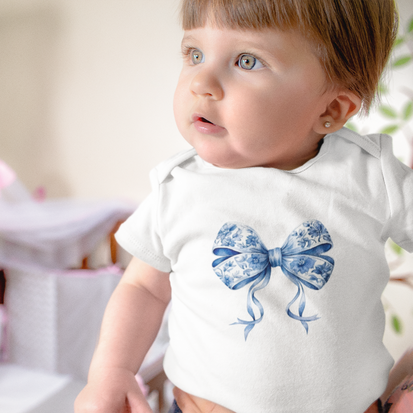 Little Duchess Infant Baby Girl Rib Bodysuit NB-12M